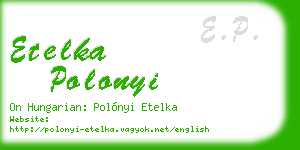 etelka polonyi business card